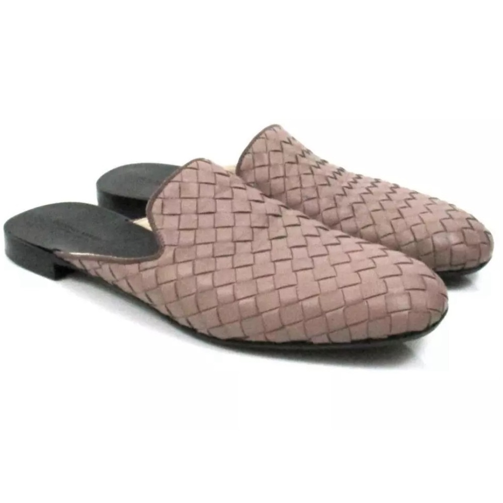 Bottega Veneta taupe weaved leather mule size 39 (8.5)